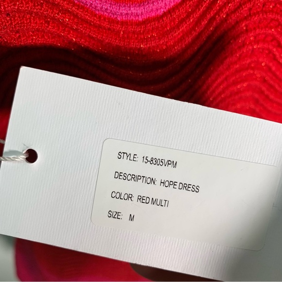 Torn by Ronny Kobo size M The Hope Dress NWT knit multi colors metallic threads - Picture 9 of 16